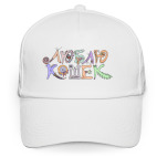 Кепка / бейсболка, белая (печать) Люблю кошек