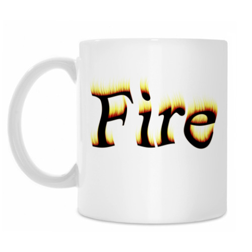Кружка с принтом Огонь