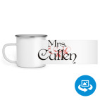 Кружка металлическая белая (круговая запечатка)