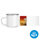 Кружка металлическая белая (круговая запечатка)