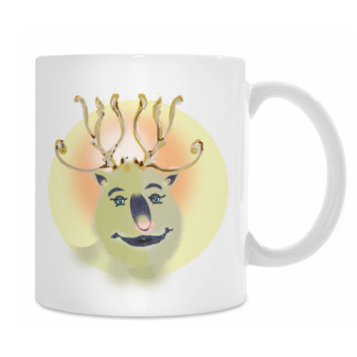 Кружка с принтом Олень