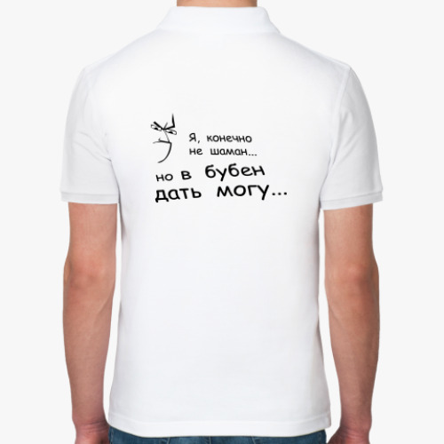 Рубашка поло с принтом Могу дать в бубен