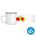 Кружка металлическая белая (круговая запечатка)