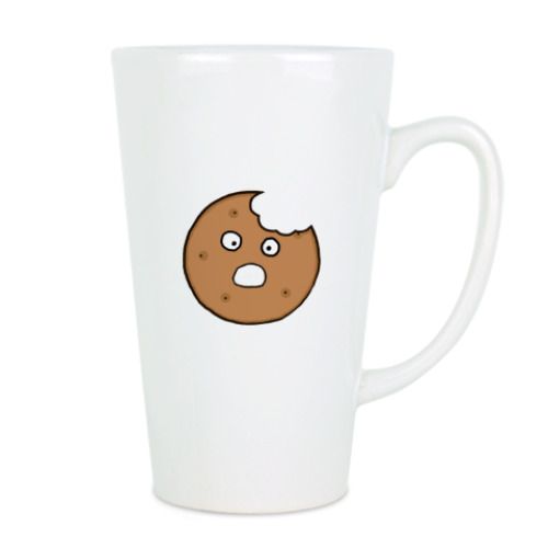 Чашка Латте с принтом Печенье