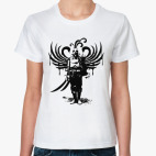 Классическая женская футболка dnb angel  футболка