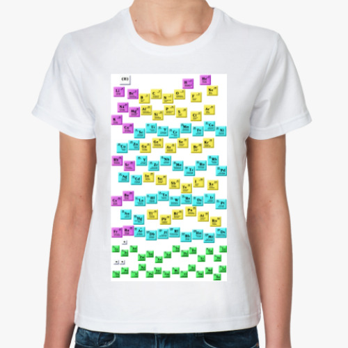 Классическая футболка с принтом  Таблица Менделеева