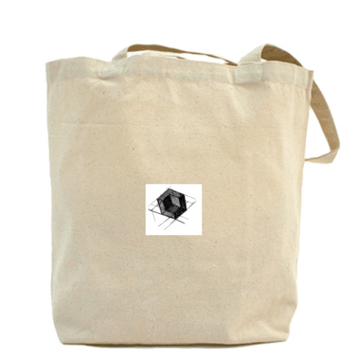 Сумка шоппер с принтом Куб и кубик