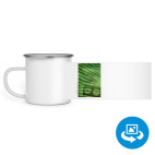 Кружка металлическая белая (круговая запечатка)