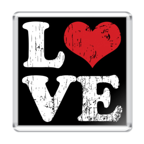 Магнит с принтом Love