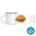 Кружка металлическая белая (круговая запечатка)