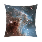 Подушка 35x35 см с цветной обратной стороной Космос