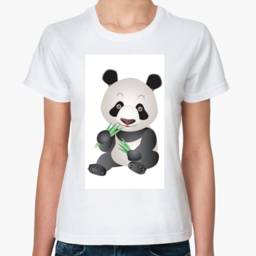 Классическая футболка с принтом Панда