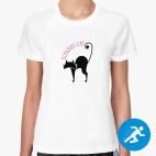 Женская спортивная футболка Элегантная кошка