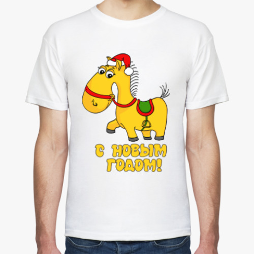Футболка с принтом С Новым Годом! Коняшка
