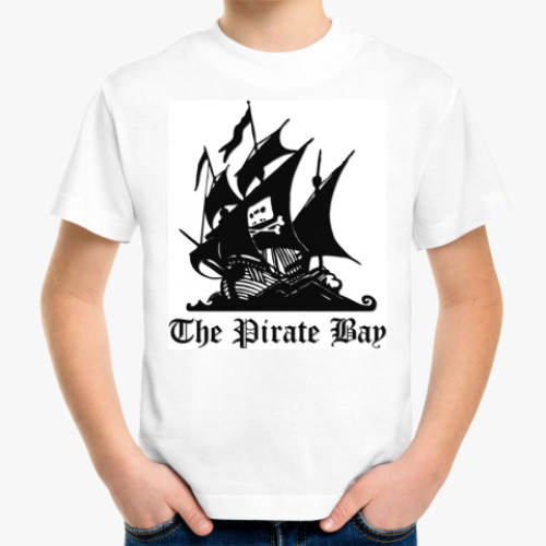 Детская футболка с принтом Pirate Bay
