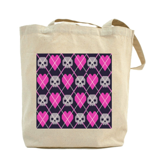 Сумка шоппер с принтом Ромбы