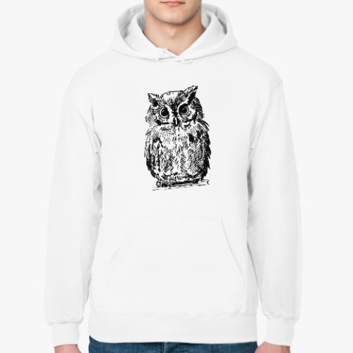 Толстовка худи с принтом Сова