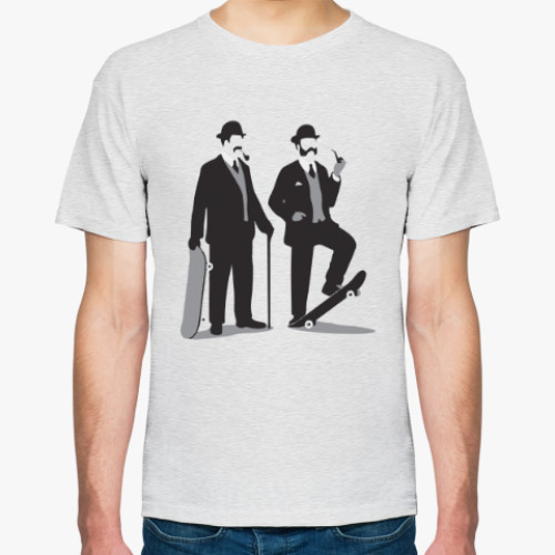 Футболка с принтом Джентльмены на скейтах