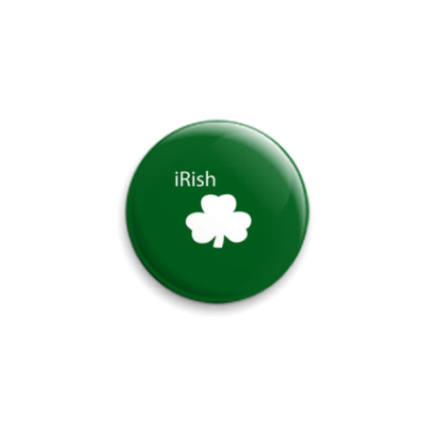 Значок 25мм с принтом  'Irish green'