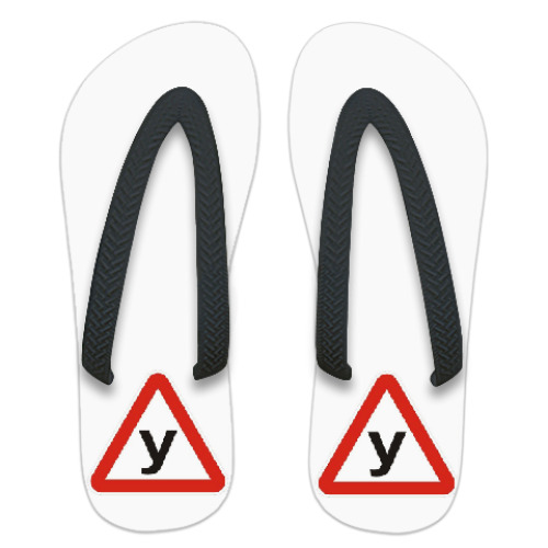 Шлепанцы (сланцы) с принтом Ученик