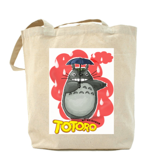 Сумка шоппер с принтом тоторо