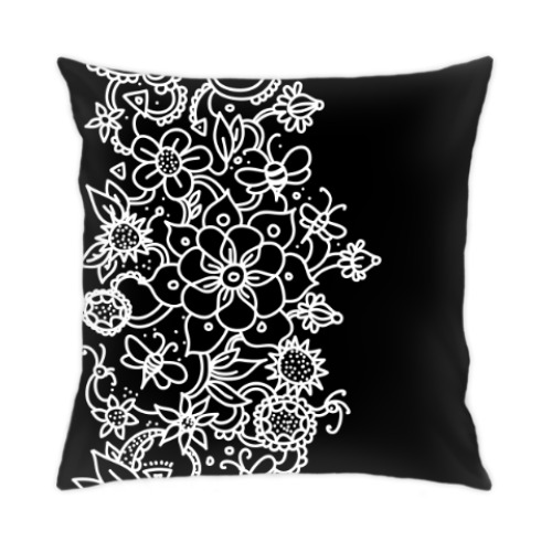 Подушка с принтом Цветы