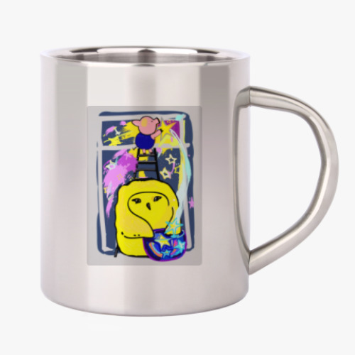 Кружка металлическая с принтом Дружба. Символ года.