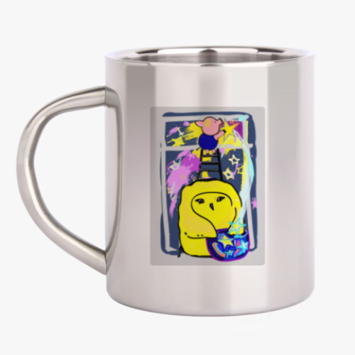 Кружка металлическая с принтом Дружба. Символ года.