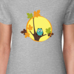 Сова, полная луна