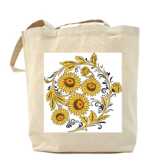 Сумка шоппер с принтом Русско-народный узор