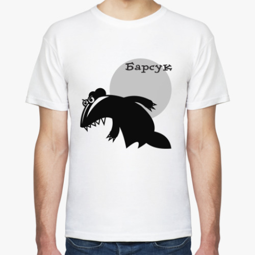 Футболка с принтом Барсук