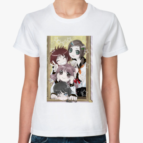 Классическая футболка с принтом   'Школьницы'