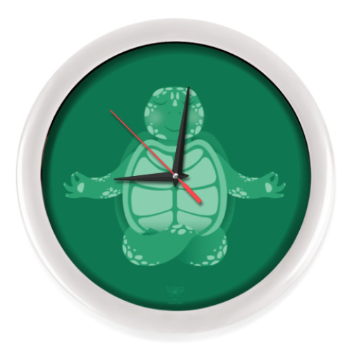 Настенные часы с принтом Animal Zen: T is for Turtle