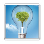 Магнит 6.5 x 6.5 см Экологическая лампочка