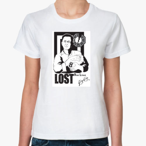 Классическая футболка с принтом  LOST Ben & Rabbit#8