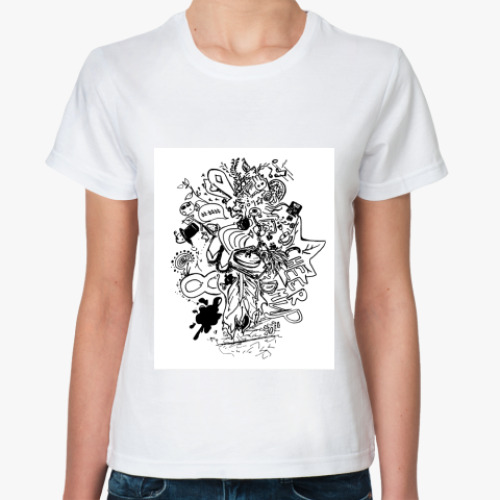 Классическая футболка с принтом Солянка