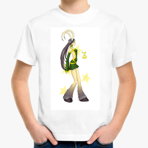 Детская футболка с принтом 'Козерог'