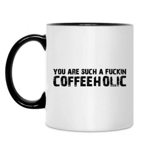 Кружка с принтом Кофеголик