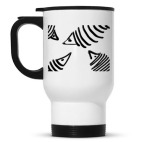 Кружка-термос белая Рисунок