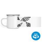 Кружка металлическая белая (круговая запечатка)