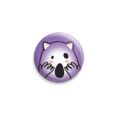 Значок 25мм с принтом Kafka's cat