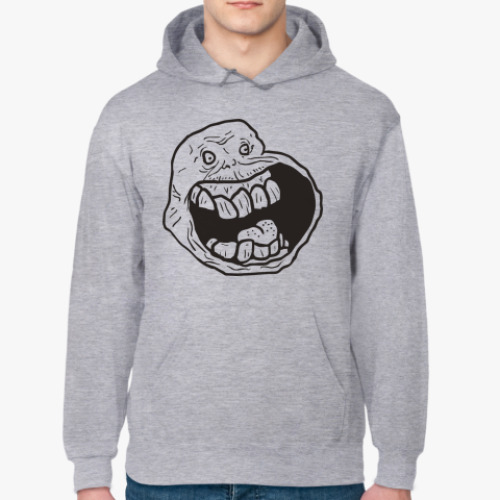 Толстовка худи с принтом Forever alone