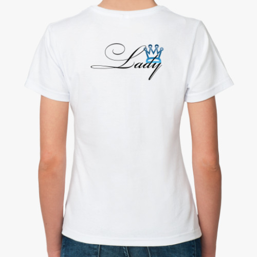 Классическая футболка с принтом Music Girl