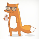 забавная лиса