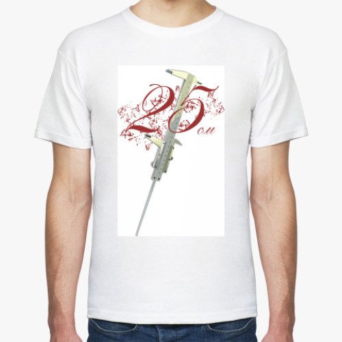 Футболка с принтом Штангенциркуль