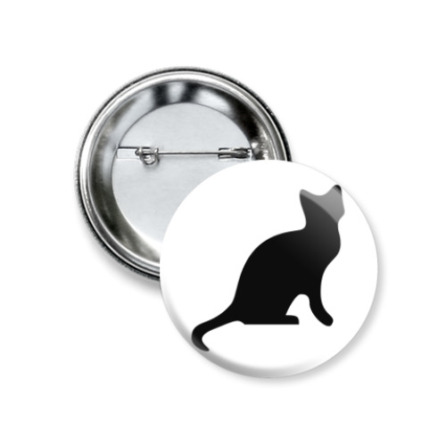 Значок 37мм с принтом Кошка