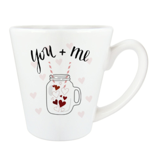 Чашка Латте с принтом Смузи с любовью