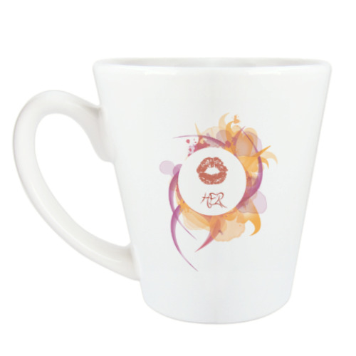 Чашка Латте с принтом для нее