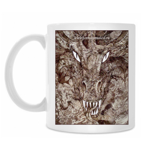 Кружка с принтом дракон