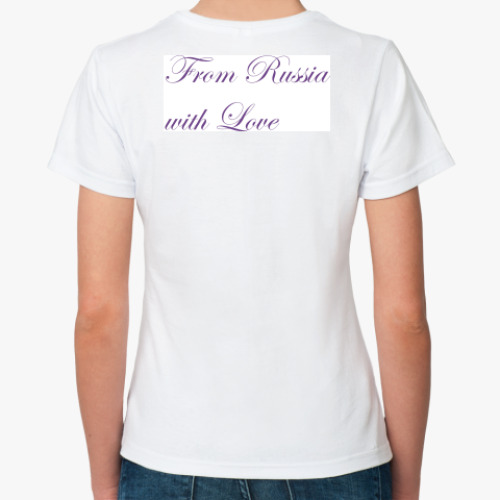 Классическая футболка с принтом Хохлома